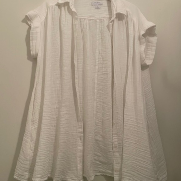 Aritzia Little Moon Airplush Sail Shirt White - Picture 10 of 10
